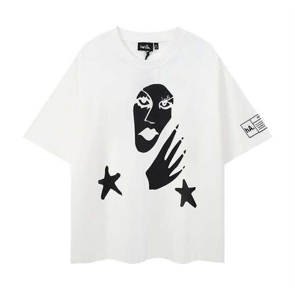 Haculla White Short Sleeved Shirt With Pattern - Picture 1 of 13